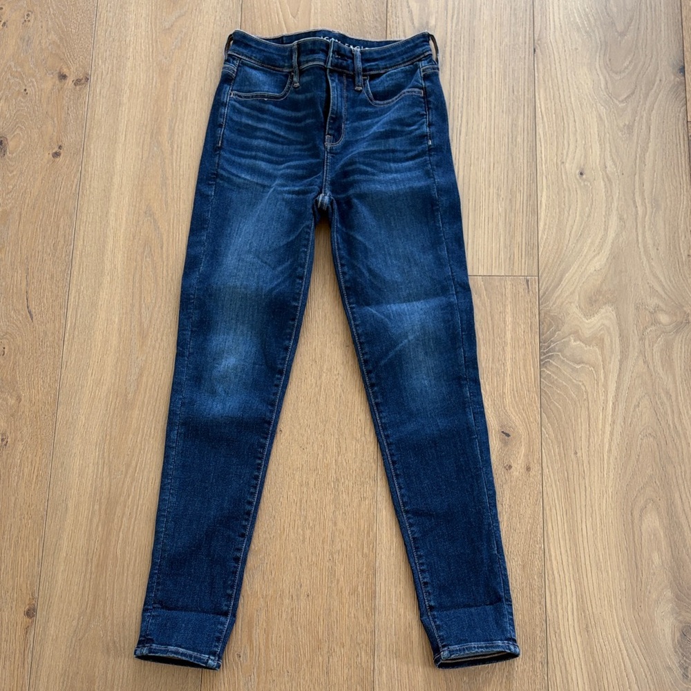 American Eagle Outfitters Dark Blue hi rise jegging Skinny Jeans